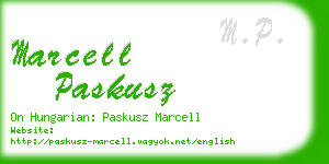 marcell paskusz business card